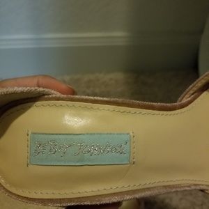 Betsey Johnson blush pink velvet heels